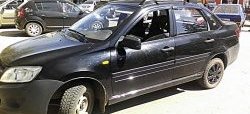 3 899 р. Пороги накладки Кураж v2  Лада Гранта  2190 - Калина Спорт ( 1119,  2192) (Неокрашенные)  с доставкой в г. Кемерово. Увеличить фотографию 4