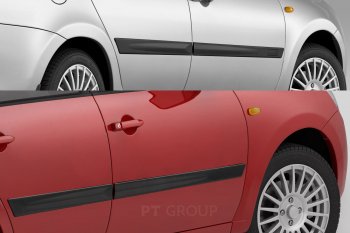 2 029 р. Накладки дверей PetroilTuning  Лада Гранта  2190 - Гранта Спорт ( 2191,  2190)  с доставкой в г. Кемерово. Увеличить фотографию 2