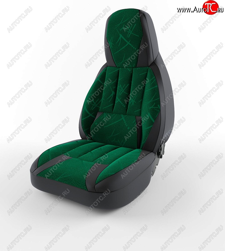 5 999 р. Чехлы для сидений (Норма) Lord Autofashion Форсаж (экокожа, сплошная спинка)  Лада Гранта ( 2190,  2191) (2011-2017) седан  дорестайлинг, седан дорестайлинг  (Черный, вставка флок Зеленый юнион)  с доставкой в г. Кемерово