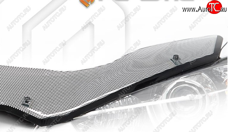 2 299 р. Дефлектор капота CA-Plastic  Лада Нива Трэвел (2021-2025) (212300-80) (Шелкография черная)  с доставкой в г. Кемерово