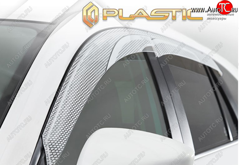 2 299 р. Дефлектора окон CA-Plastic  Лада Нива Трэвел (2021-2025) (212300-80) (Серия Art белая, Без хром молдинга)  с доставкой в г. Кемерово