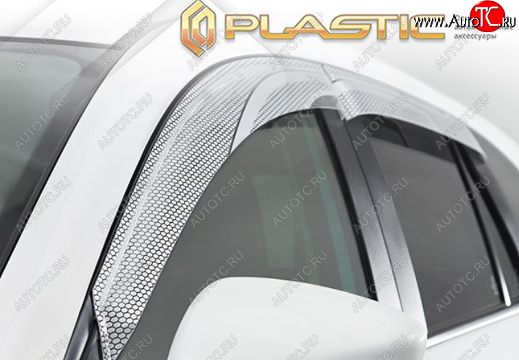 2 299 р. Дефлектора окон CA-Plastic  Лада Нива Трэвел (2021-2025) (212300-80) (Серия Art серебро, Без хром молдинга)  с доставкой в г. Кемерово