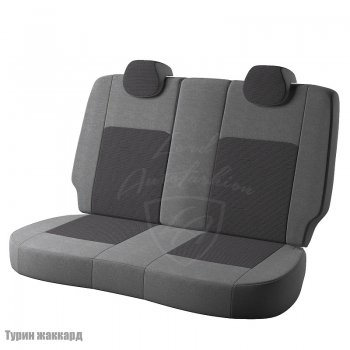 6 749 р. Чехлы для сидений (Люкс) Lord Autofashion Турин (жаккард, раздельная спинка)  Лада Гранта FL ( 2191,  2190,  2194,  2192) (2018-2025) лифтбек, седан, универсал, хэтчбек (Серый Норд, вставка Тропик)  с доставкой в г. Кемерово. Увеличить фотографию 2