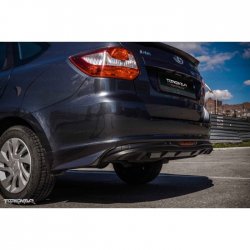 3 699 р. Диффузор заднего бампера TopKontur Design Лада Гранта 2191 лифтбэк дорестайлинг  (2013-2017) (Неокрашенная)  с доставкой в г. Кемерово. Увеличить фотографию 6