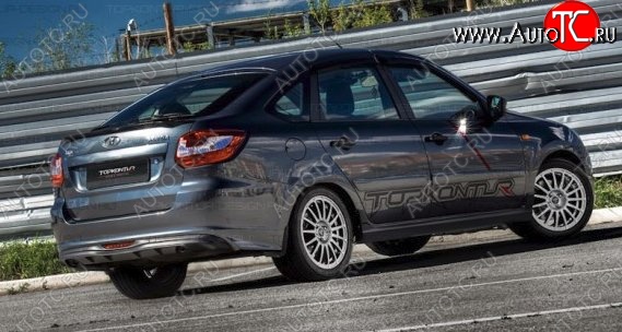 3 699 р. Диффузор заднего бампера TopKontur Design Лада Гранта 2191 лифтбэк дорестайлинг  (2013-2017) (Неокрашенная)  с доставкой в г. Кемерово