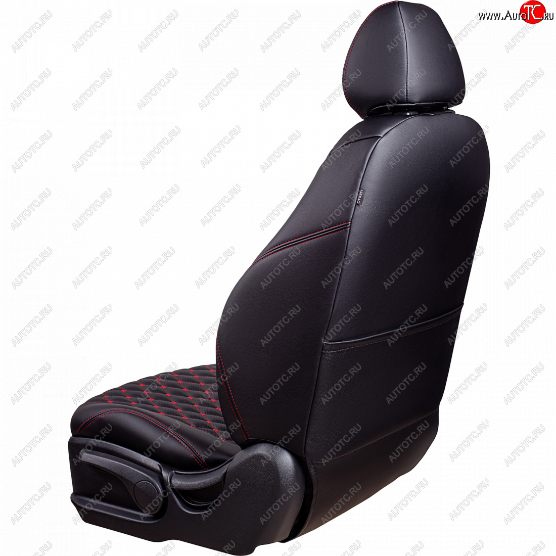 13 949 р. Чехлы для сидений Lord Autofashion Байрон (экокожа, сиденье и спинка 60/40, 3 Г-образных подголовника)  Лада Гранта ( 2190,  2191) (2011-2017) седан  дорестайлинг, седан дорестайлинг  (Черный, вставка черная, строчка красная)  с доставкой в г. Кемерово