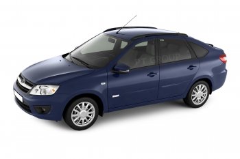 6 329 р. Рейлинги Petroil Tuning Комфорт  Лада Гранта  2191 (2013-2017) лифтбэк дорестайлинг  (Черный муар)  с доставкой в г. Кемерово. Увеличить фотографию 3