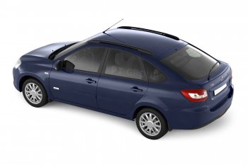 6 329 р. Рейлинги Petroil Tuning Комфорт  Лада Гранта  2191 (2013-2017) лифтбэк дорестайлинг  (Черный муар)  с доставкой в г. Кемерово. Увеличить фотографию 4