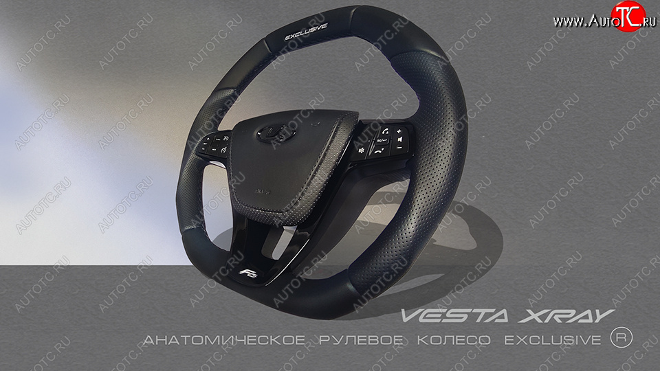 19 699 р. Анатомическое рулевое колесо Exclusive  Лада XRAY - Ларгус (С подогревом, На базе руля клиента)  с доставкой в г. Кемерово