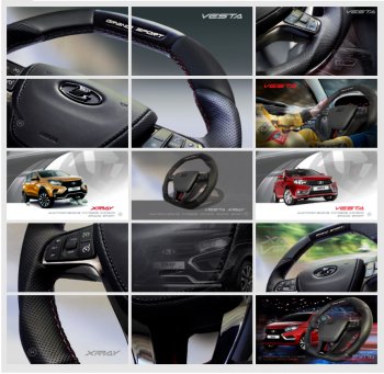 14 199 р. Анатомическое рулевое колесо Grand Sport Лада XRAY (2016-2022) (Без подогрева, На базе руля клиента)  с доставкой в г. Кемерово. Увеличить фотографию 11