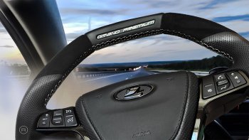 20 699 р. Анатомическое рулевое колесо Grand Premium (алькантара)  Лада XRAY - Ларгус (С подогревом, На базе руля клиента)  с доставкой в г. Кемерово. Увеличить фотографию 10