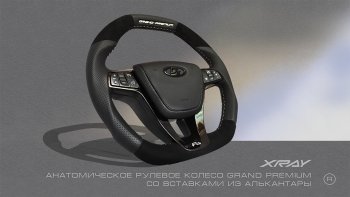 20 699 р. Анатомическое рулевое колесо Grand Premium (алькантара)  Лада XRAY - Ларгус (С подогревом, На базе руля клиента)  с доставкой в г. Кемерово. Увеличить фотографию 8