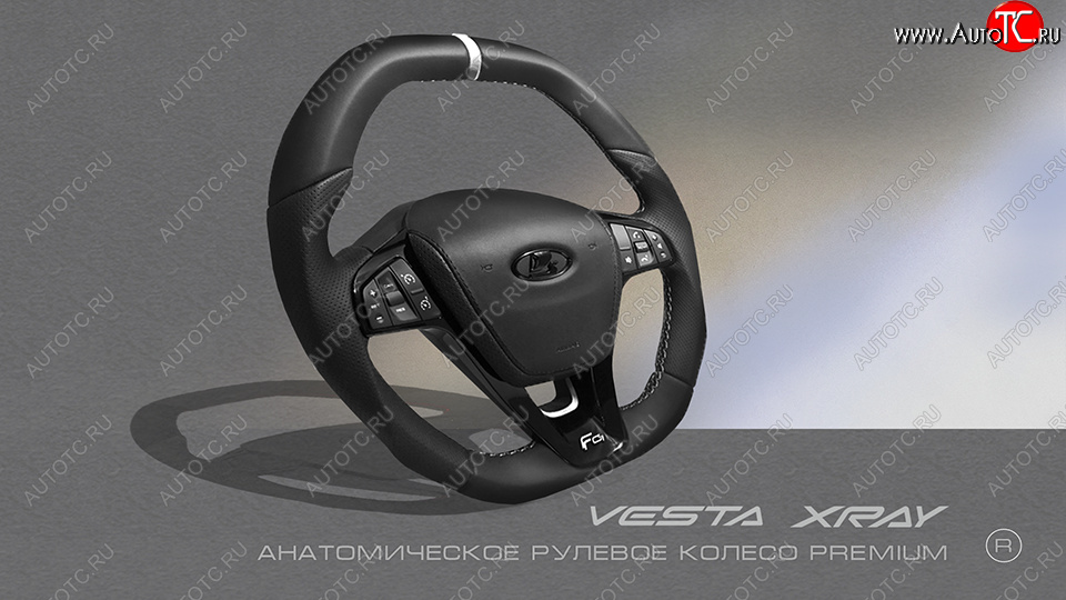 19 399 р. Анатомическое рулевое колесо Premium  Лада XRAY - Ларгус (С подогревом, На базе руля клиента)  с доставкой в г. Кемерово