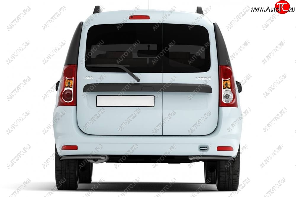 4 149 р. Защита заднего бампера Petroil Tuning (уголки, d51)  Лада Ларгус (2012-2021) дорестайлинг R90 (Сталь с полимерным покрытием в цвет: черный ❞Шагрень❝)  с доставкой в г. Кемерово