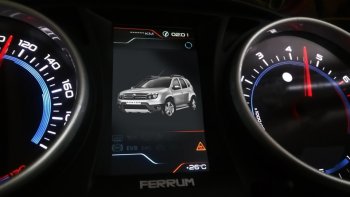 82 999 р. Приборная панель Ferrum GF 890 Renault Logan 1 рестайлинг (2010-2016) (Серебро)  с доставкой в г. Кемерово. Увеличить фотографию 9