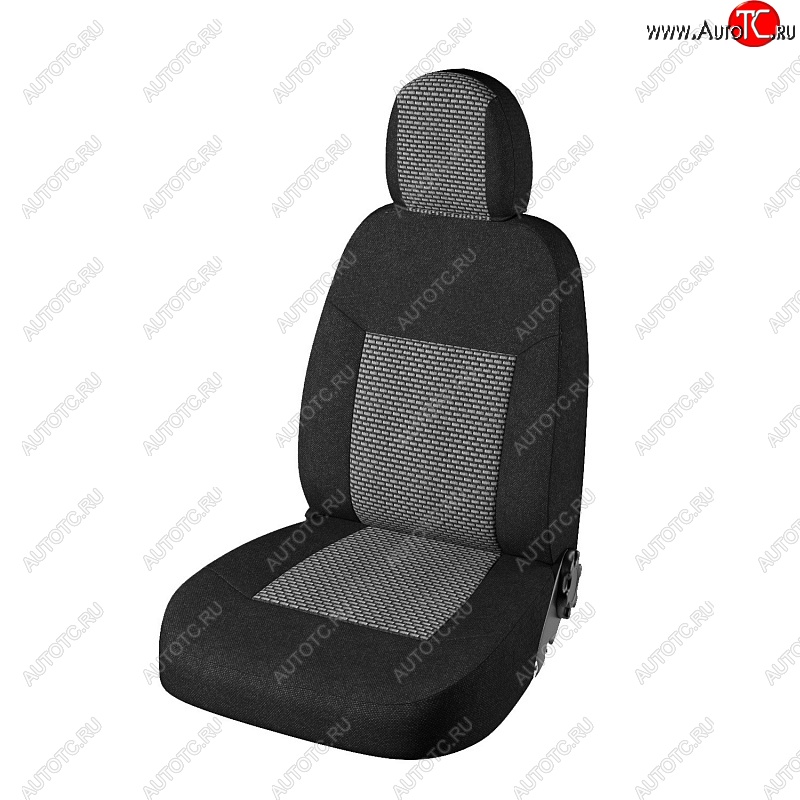 4 999 р. Чехлы для сидений (7 мест) Lord Autofashion Стандарт Плюс (жаккард)  Лада Ларгус (2012-2021) дорестайлинг R90 (Чёрный, вставка Сеул Серый)  с доставкой в г. Кемерово