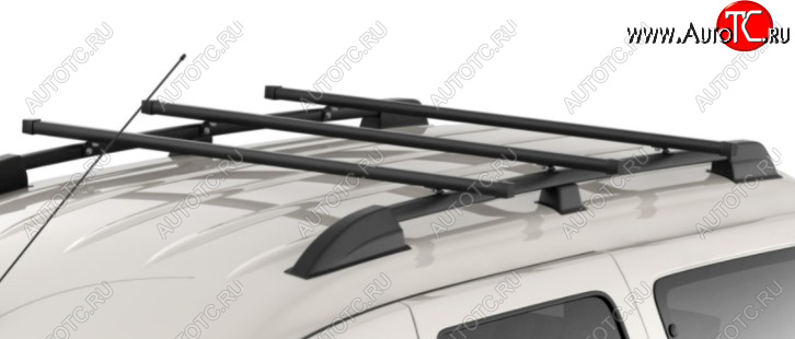 8 749 р. Рейлинги Petroil Tuning  Лада Ларгус (2012-2021) дорестайлинг R90 (Цвет: черный муар)  с доставкой в г. Кемерово