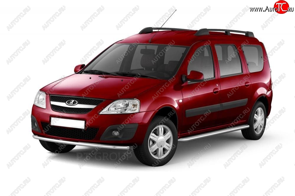 7 009 р. Рейлинги Petroil Tuning Усиленные  Лада Ларгус (2012-2025) дорестайлинг R90, рестайлинг R90 (Черный муар)  с доставкой в г. Кемерово