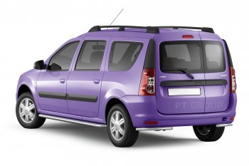 7 009 р. Рейлинги Petroil Tuning Усиленные  Лада Ларгус (2012-2025) дорестайлинг R90, рестайлинг R90 (Черный муар)  с доставкой в г. Кемерово. Увеличить фотографию 3