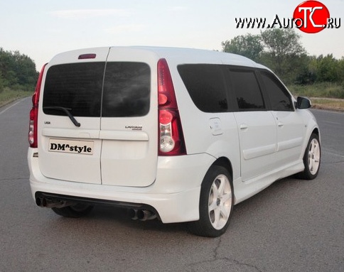 6 499 р. Накладка на задний бампер DMstyle  Лада Ларгус (2012-2021) дорестайлинг R90 (Неокрашенная)  с доставкой в г. Кемерово