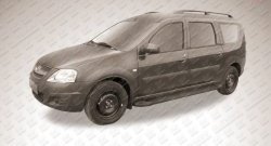16 999 р. Алюминиевые пороги Slitkoff Optima Black Лада Ларгус рестайлинг R90 (2021-2025)  с доставкой в г. Кемерово. Увеличить фотографию 2