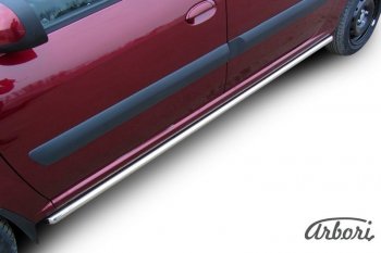 8 459 р. Защита штатных порогов Arbori (нержавейка, d42 mm). Лада Ларгус рестайлинг R90 (2021-2025)  с доставкой в г. Кемерово. Увеличить фотографию 2