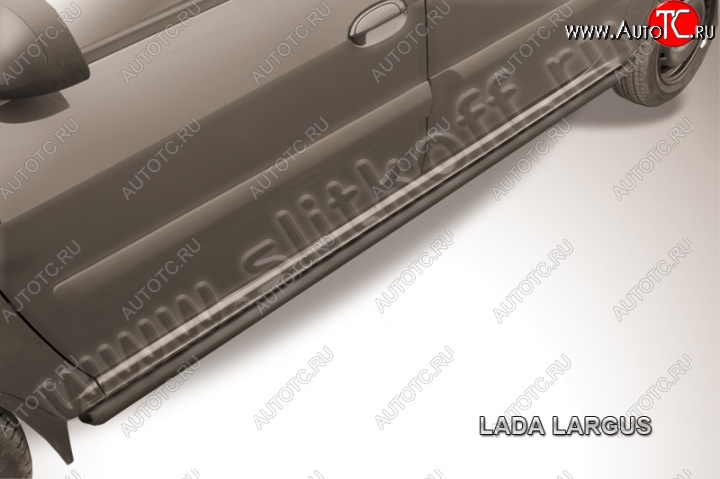 7 199 р. Защита порогов Slitkoff Лада Ларгус рестайлинг R90 (2021-2025) (Цвет: серебристый)  с доставкой в г. Кемерово