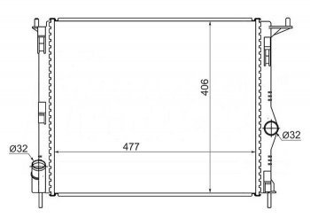Радиатор двигателя SAT Renault Sandero (BS) (2009-2014)