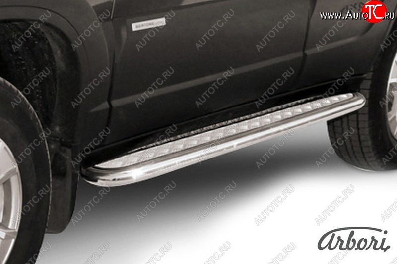 25 999 р. Порожки для ног Arbori (нержавейка, алюмиий, d57)  Chevrolet Niva  2123 (2009-2020), Лада 2123 (Нива Шевроле) (2009-2021)  с доставкой в г. Кемерово