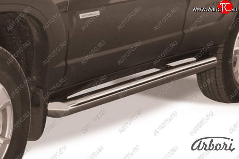 26 699 р. Защита штатных порогов Arbori (нержавейка, d76 mm).  Chevrolet Niva  2123 (2009-2020), Лада 2123 (Нива Шевроле) (2009-2021)  с доставкой в г. Кемерово
