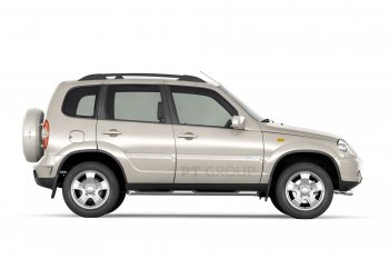 12 899 р. Защита порогов из трубы Ø63 мм с проступью Petroil Tuning  Chevrolet Niva  2123 (2009-2020), Лада 2123 (Нива Шевроле) (2009-2021) (Нержавеющая полированная сталь)  с доставкой в г. Кемерово. Увеличить фотографию 2