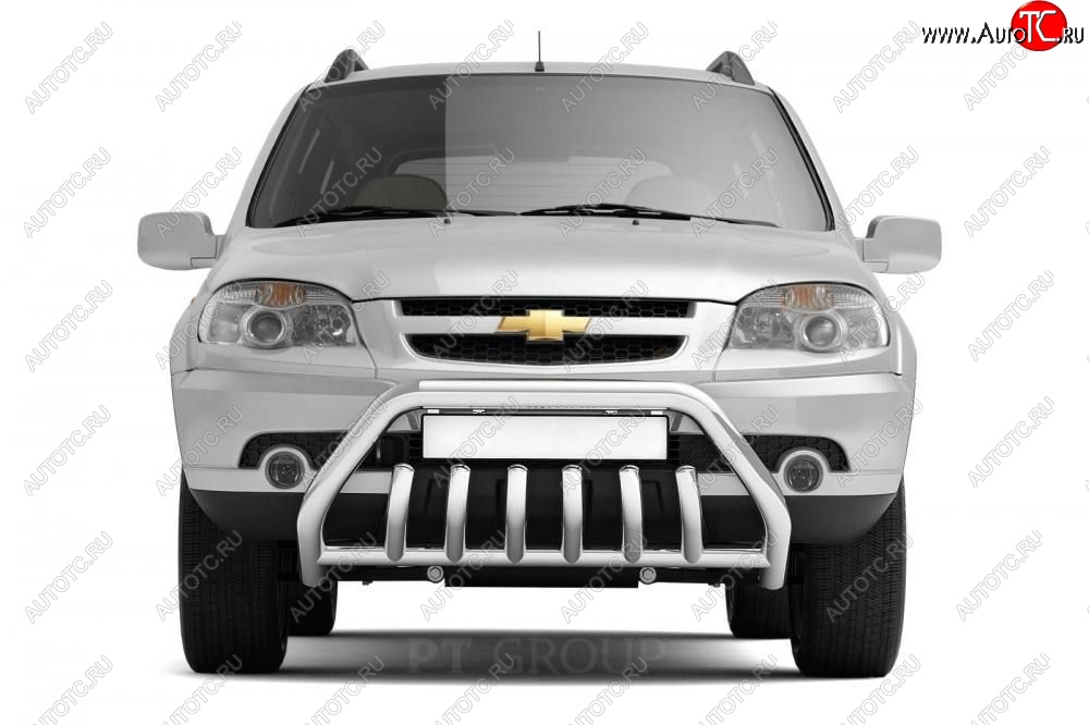 15 999 р. Защита переднего бампера высокая из труб d63/51 мм Petroil Tuning - Люкс  Chevrolet Niva  2123 (2009-2020), Лада 2123 (Нива Шевроле) (2009-2021) (Нержавеющая полированная сталь)  с доставкой в г. Кемерово
