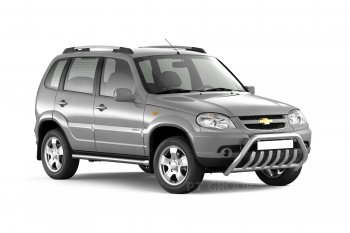 15 999 р. Защита переднего бампера высокая из труб d63/51 мм Petroil Tuning - Люкс  Chevrolet Niva  2123 (2009-2020), Лада 2123 (Нива Шевроле) (2009-2021) (Нержавеющая полированная сталь)  с доставкой в г. Кемерово. Увеличить фотографию 2