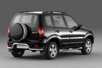 11 099 р. Защита заднего бампера Petroil Tuning Волна (d63)  Chevrolet Niva  2123 (2009-2020), Лада 2123 (Нива Шевроле) (2009-2021) (Нержавеющая полированная сталь)  с доставкой в г. Кемерово. Увеличить фотографию 2