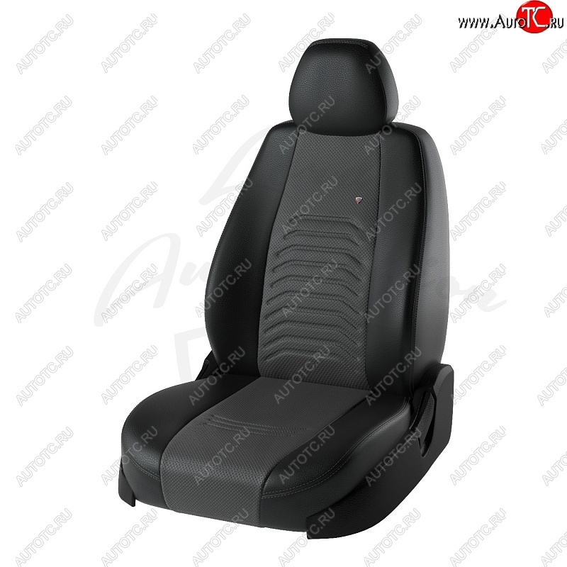 10 899 р. Чехлы для сидений LS Lord Autofashion Денвер (экокожа, с 2016)  Chevrolet Niva  2123 (2009-2020), Лада 2123 (Нива Шевроле) (2009-2021) (Чёрный, вставка серая)  с доставкой в г. Кемерово