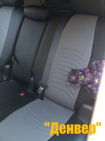 10 899 р. Чехлы для сидений LS Lord Autofashion Денвер (экокожа, с 2016)  Chevrolet Niva  2123 (2009-2020), Лада 2123 (Нива Шевроле) (2009-2021) (Чёрный, вставка серая)  с доставкой в г. Кемерово. Увеличить фотографию 4