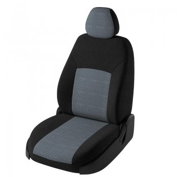Чехлы для сидений  Niva (2014-2016) Lord Autofashion Дублин (жаккард) Chevrolet Niva 2123 рестайлинг (2009-2020) (Черный, вставка Стежок серый)