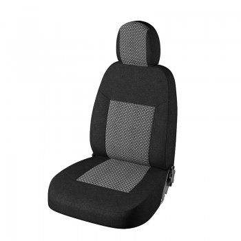 Чехлы для сидений Lord Autofashion Стандарт Плюс (жаккард, 2014-2016) Chevrolet Niva 2123 рестайлинг (2009-2020) (Чёрный, вставка Сеул Серый)