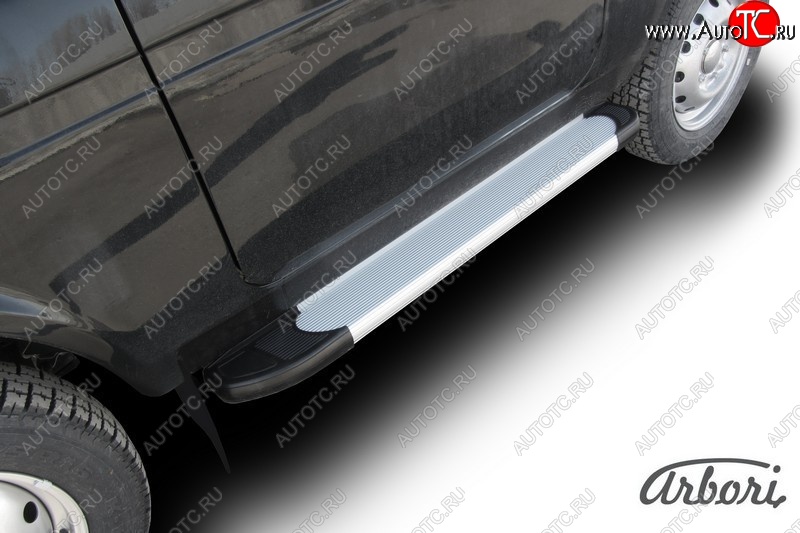 8 249 р. Порожки для ног Arbori Optima Silver Лада нива 4х4 2121 Урбан (2019-2021)  с доставкой в г. Кемерово