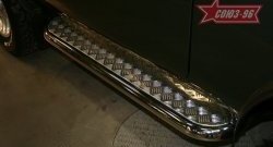 13 589 р. Защита порогов с листом Souz-96 (d60)  Лада Нива 4х4  2121 (1977-2019) 3 дв. дорестайлинг  с доставкой в г. Кемерово. Увеличить фотографию 2