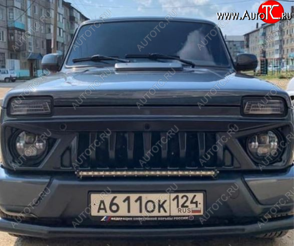 2 549 р. Решётка радиатора в сборе Раптор (с сеткой) Лада нива 4х4 2121 (Legend) 3 дв. 2-ой рестайлинг (2021-2025) (Неокрашенная)  с доставкой в г. Кемерово