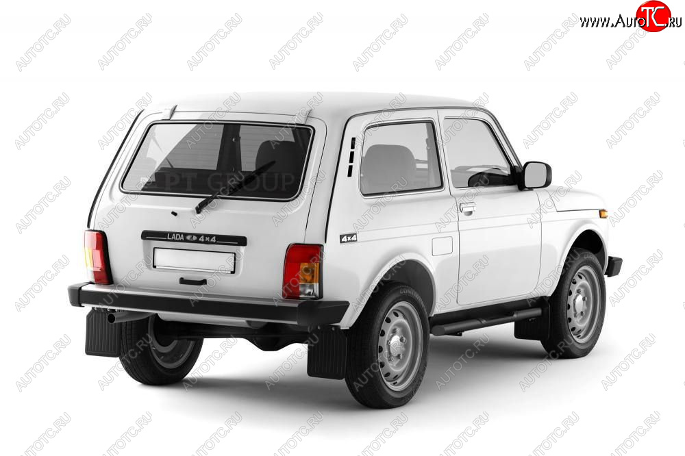5 109 р. Защита порогов из трубы Ø63 мм с проступью Petroil Tuning  Лада Нива 4х4  2121 - нива 4х4 ( 2131,  2121) (Сталь с полимерным покрытием в цвет: черный ❞Шагрень❝)  с доставкой в г. Кемерово