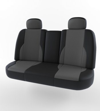 4 599 р. Чехлы для сидений Lord Autofashion Вегас (экокожа) Лада Нива 4х4 2121 3 дв. дорестайлинг (1977-2019) (Черный, вставка серая)  с доставкой в г. Кемерово. Увеличить фотографию 2