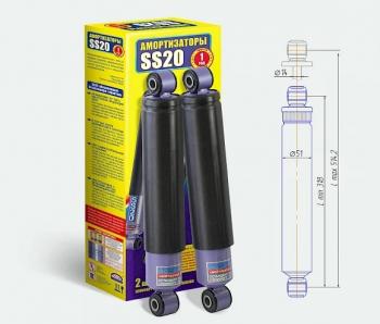 6 199 р. Амортизаторы задние SS20 (Urban) Лада Нива 4х4 2121 3 дв. дорестайлинг (1977-2019) (Комфорт-ОПТИМА - универсальное решение для города и трассы)  с доставкой в г. Кемерово. Увеличить фотографию 1