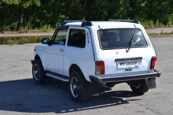 5 299 р. Рейлинги Petroil Tuning (усиленные, в сборе с поперечинами) Лада Нива 4х4 2121 3 дв. дорестайлинг (1977-2019) (серебристый муар)  с доставкой в г. Кемерово. Увеличить фотографию 4