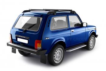 5 299 р. Рейлинги Petroil Tuning (усиленные, в сборе с поперечинами) Лада Нива 4х4 2121 3 дв. дорестайлинг (1977-2019) (серебристый муар)  с доставкой в г. Кемерово. Увеличить фотографию 7