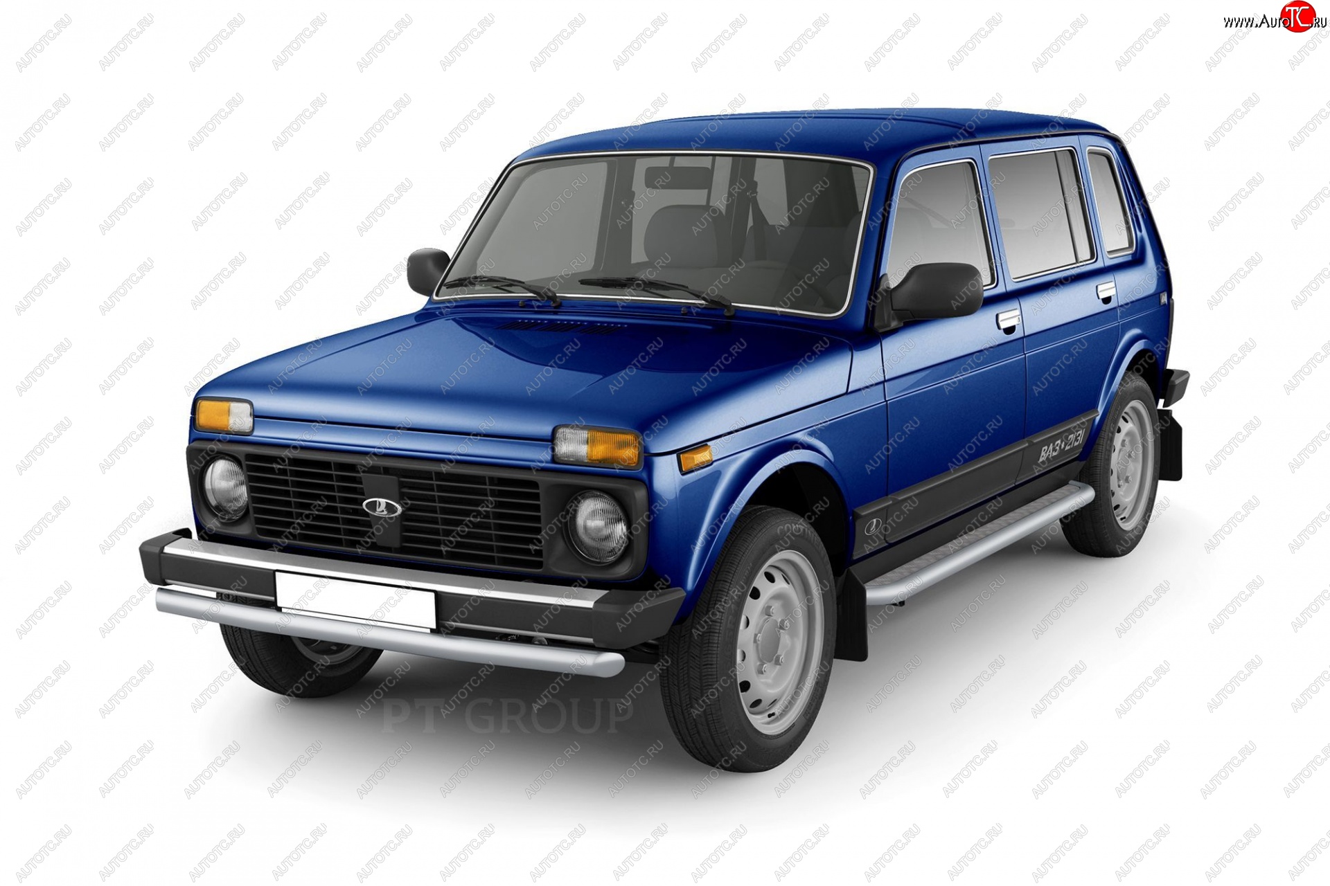 10 499 р. Порожки для ног из трубы Ø51 с алюминиевой площадкой Petroil Tuning  Лада нива 4х4  2131 (1993-2019) 5 дв. дорестайлинг (Сталь с полимерным покрытием в цвет: серебро ❞Искра❝)  с доставкой в г. Кемерово