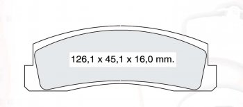 439 р. Колодка переднего дискового тормоза DAFMI INTELLI Chevrolet Niva 2123 рестайлинг (2009-2020)  с доставкой в г. Кемерово. Увеличить фотографию 3