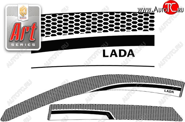 2 399 р. Дефлектора окон CA-Plastiс  Лада Веста  2180 (2015-2025) седан дорестайлинг, седан рестайлинг (Серия Art белая, Без хром.молдинга)  с доставкой в г. Кемерово