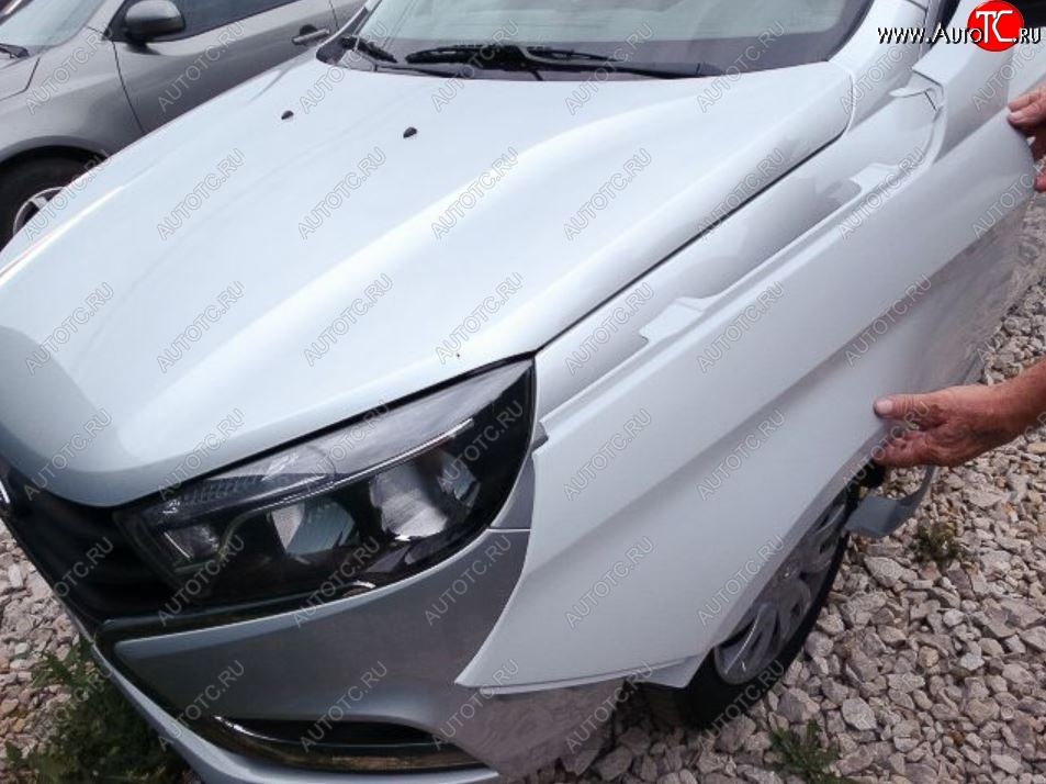 5 499 р. Переднее левое пластиковое крыло АвторитетПласт  Лада Веста ( 2180,  SW 2181) (2015-2025) седан дорестайлинг, универсал дорестайлинг, седан рестайлинг, универсал рестайлинг (Неокрашенное)  с доставкой в г. Кемерово